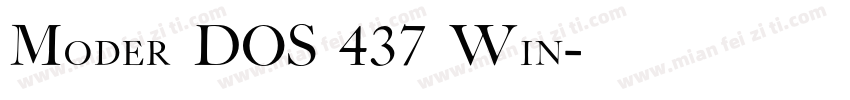Moder DOS 437 Win字体转换